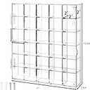 Jucoan 30 Grids Adjustable Rock Display Case, Clear Wall Mounted or Desktop Acrylic Rock Collection Organizer Display Shadow Box with Door for Arrowhead Rock, Crystal, Gems, Collectibles