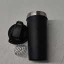 BlenderBottle Strada Sleek Shaker Cup Insulated Stainless Steel Water Bottle with Wire Whisk, 25-Ounce, Black
