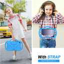 AVAWO Kids Case for Samsung Galaxy Tab A11+ Plus/A9+ Plus 11 Inch Case, with Strap, Shockproof Lightweight Handle Stand 2025/2023 Model with Lanyard, Blue