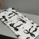 VOL&BASS Cute Pink Bow Throw Blanket 50" x 60",Pink Bow Flannel Throw Blankets Gifts for Women Girls, Aesthetic Preppy Bowknot Coquette Warm Blanket Room Decor for Home Bed Sofa Couch Chair Decoration