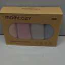 Momcozy Muslin Swaddle Blankets, 4-Pack Breathable and Skin-Friendly Receiving Blankets, Swaddle Blanket Shower Gifts & Baby Registry Essentials, Large 47"x47", Warm Amber