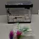 Fish Tank, 2.4 Gallon Fish Aquarium, Fish Tank Starter kit with Smart Humidifier, Temperature Display, 7-Color Lighting, 3 in 1 Quiet Pump with Filteration & Oxygenation & Circulation (Black)