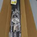 Tension Curtain Rod 51-126 Inch, Long Curtain Rod No Drilling for Window or Bathroom, Outdoor Curtain Rods for Patio Tension Rods, Easy to Install, Never Rust, Rod Diameter 1.26 Inches - Black