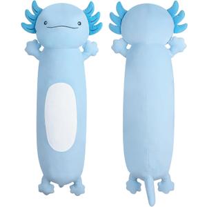 36 inch Cute Giant Blue Axolotl Plush Soft Body Pillow, Large Axolotl Stuffed Animals Toy, Squishy Plushies Gifts for Kids Boys Girls Birthday, Pack of 1 