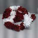 N&T NIETING Christmas Candy Cane, 50Inch Tinsel Christmas Candy Cane Hanging Ornament Candy Cane Stick for Christmas Xmas Decorations (Red & White)