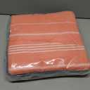 Genovega 6 Oversized Turkish Beach Bath Towel Set Bulk 74"x38" Sand Free Extra Large Quick Dry Swimming Camping Pool Clearance Towels Blanket Essentials Adult Multi Stripes Orange