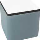 FDP Pro Series 18" Square Dry-Erase Side Table, 18" H - Blue Crosshatch (18"D x 18"W x 28"H)