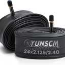 2-PCS 24" Bike Tubes 24x2.125/2.20/2.25/2.30/2.35/2.40 Bicycle Tubes Compatible with 24"x2.125"-2.40" AV32MM Schrader Valve/FV48mm Presta Valve Road Mountain Bike Bicycle Tire Tubes