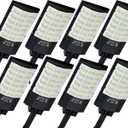 Solar Street Lights Outdoor, Waterproof Motion Sensor Solar Lights with Remote Control, 6500K Dusk to Dawn Parking Lot Flood Light for Outside Garage Yard, 8 Pack