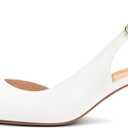 Mysoft Women's Pumps Slingback Kitten Heels Pointed Toe Sexy Wedding Party Dress Pump Shoes, Size: 8.5