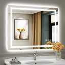 40x32 Inch LED Lighted Bathroom Mirror, Backlit & Front Lit, Bathroom Vanity Mirror with Lights, Touch Screen Dimmable, Anti-Fog, Memory Function, HD Tempered Glass, Shatter-Proof, ETL Listed