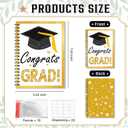 6 x Graduation Gift Card Book 7 x 5 Inch 20 Pages Gift Card Booklet Congrats Grad Organizer Greeting Card College Survival Album Keeper for Graduation Senior Gifts(Gold)