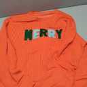 Womens Ribbed Pajama Sets Long Sleeve Top and Shorts, Matching Lounge Set, Loungewear Sweatsuit with Pockets, Color Orange, Size XL