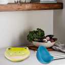 Frog Shaped Spoon Rest Ceramic Spoon Holder for Stove and Countertop Decorative Utensil Rest Fun Cooking Accessory and Housewarming Gift for Kitchen Frog Lovers