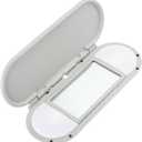 ACROPIX Sun Visor Vanity Mirror Cover Makeup for BMW Mini Cooper Cooper S Clubman Hatchback Countryman F55 F56 F60 2015-2022 Replaces No.51167342194 Gray