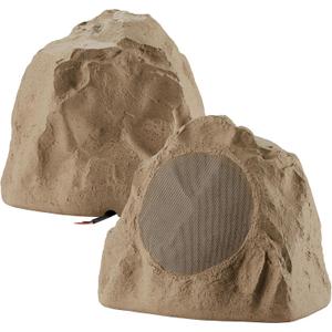 Theater Solutions 2R8S Outdoor Sandstone 8" Rock 2 Speaker Set for Deck Pool Spa Yard Garden
