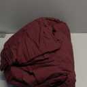 NEXHOME PRO Oversized King Duvet Cover Set  100% Certified Organic Cotton with Washed Feel & Linen-Like Texture, Comfortable & Breathable, Home Bedding Set Burgundy (No Comforter) 12098N