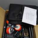 Hoctieon 2 Section Laundry Sorter Cart, 400L Rolling Hamper with Wheels, Industrial Laundry Basket Organizer, Extra Large Dirty Clothes Hamper for Home & Hotel, Heavy Duty, Black