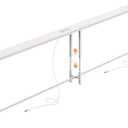 Huuger 110.2 Inch Sofa Table with Power Outlets, 23.9-34.4 Height Adjustable Range, Behind Couch Table with USB-C Ports, Sofa Tables Narrow Long, Skinny Console Table, for Small Spaces, White