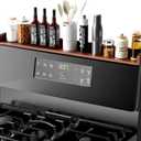 Fun Memories Magnetic Stove Top Shelf, 30" Pine Wood Wall Mounted Shelf for Kitchen Home Storage Organization, Heat and Pressure Resistant, 1pcs, Walnut
