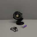 SkyGenius Mieuxbuck Clip on fan, Stroller Fan for Baby, Mini USB Portable Fan for Bed, Travelling with Rechargeable 2500mA Battery 360 Rotation (Black)