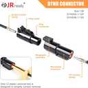JRready ST6361 Deutsch Connector Kit, 2 4 Way DTP Automotive Waterproof Connector, DTHD 1 Pin Male Female Plug Connectors with Deutsch Crimp Tool,Solid Contacts 12-16 AWG for Car,Truck,Boats