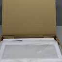 White Bread Box for Kitchen Counter, Large Bread Box With Cutting Board, Bamboo Wood Large Capacity Bread Storage Bin with Acrylic Wavy Door Panel 