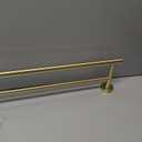 JQK Double Bath Towel Bar, Brushed Gold 33 Inch 304 Stainless Steel Thicken 0.8mm Towel Rack for Bathroom, Towel Holder Wall Mount, Useable Length 30 Inch, TB100L30-BG