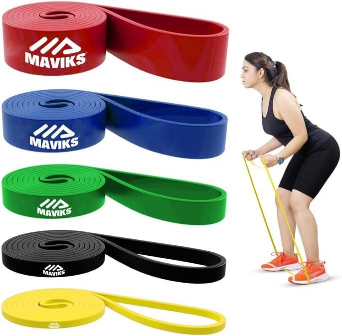 Exercise Resistance Bands for Working Out Set of 5 for Women and Men, Stretch Bands for Exercise, Physical Therapy, Arms Legs Workout, Stretching, Home Fitness (Pull-Up Bands)