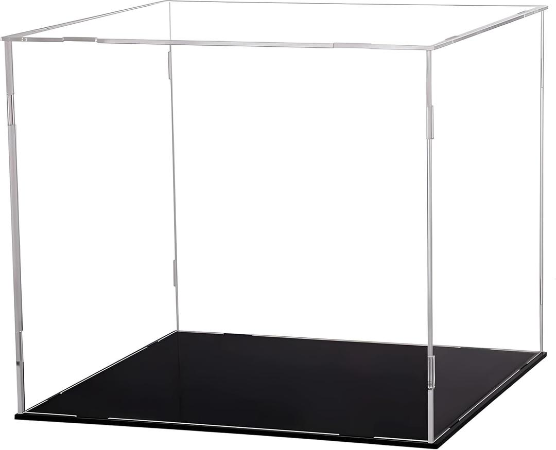 Evron Display Case for Collectibles Assemble Clear Acrylic Box Alternative Glass Case for Display Action Figures Home Storage & Organizing Toys (16x13x14in; 40x33x35 cm)