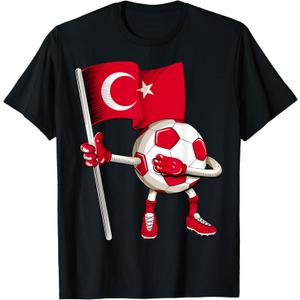 Turkey Soccer Jersey Turkish Flag Football Dab Funny T-Shirt 4T