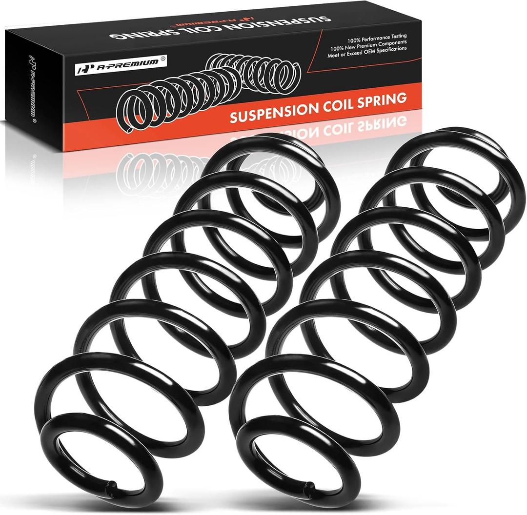 A-Premium 2Pcs Rear Suspension Coil Spring Set Compatible with Audi A4 Quattro 2009-2012, Driver and Passenger Side, Replace# 8K0511115FN