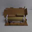 TONIAL 2 Pack Curtain Rods for Windows 48 to 84 Inch, Telescoping Splicing 3/4 Single Rods 32 to 86 Inch Decorative Drapery Rod with Translucent Diamond Finial, Luxury Gold