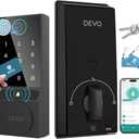 Devo G2 Smart Lock,Finger Print Digtal Smart Locks, Front Door Keyless Entry Door Lock,Bluetooth Smart Deadbolt, App Remote Control,Electronic Touchscreen Keypad Deadbolt, Auto Lock(Black)