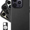 LONLI Classic - (for iPhone 14 Pro) - European Nappa Leather Case - Smoothen and Soften Over Time - Compatible with Magsafe - Black