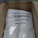 Surmente 2 Pack White Table Skirt, 14ft Polyester Tablecloth for Weddings, Banquets or Restaurants