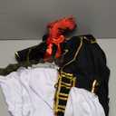 fun shack Pirate Costume Women's Deluxe Buccaneer Outfit with Corset Jacket, Dress, Hat (Medium, Black)