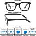 ZXYOO 3 Pack Near-range Workspace Progressive Reading Glasses for Women Men Square Blue Light Blocking Readers+2.00