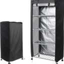 Klmnop Storage Shelf Cover Fits Racks 36" L X 18''W X 72''H, Waterproof/Dustproof Storage Shelving Unit Cover with Zipper, Wire Rack Covers for Home, Office, Garage(Black)