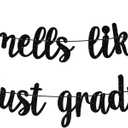 Smells Like You Just Graduated Banner, Class of 2026 Congrats Grad Party Decor, So Proud of You, High School/College/University Graduation Party Decorations, Black Glitter