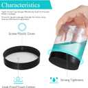 8OZ 32PCS Plastic Jars with Lids Empty Slime Cosmetics Containers Clear Gift Round PET Cream Jars with Black Lids Pen Labels for Kitchen Storage Spices Dry Food Body Butter Slime Making