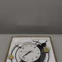 Large Wall Clock for Living Room Decor Black Modern Decorative Wall Clock with Pendulum for Bedroom Kitchen Office 14 Inch Big Silent Quality Quartz Clock Battery Operated Non Ticking