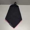 Double-D Golf Magnetic Golf Towel Supporting Breast Cancer Research Black and Pink