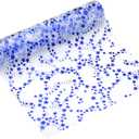 uxcell Blue Table Runner Roll, 11" x 30 Feet Sequin Foil Metallic Mesh Table Runner Decor Sparkle Foil Thin Table Decoration Centerpiece for Wedding Birthday Party Christmas