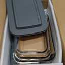 8-Piece Deep Glass Baking Dish Set with Plastic lids,Rectangular Glass Bakeware Set with Lids, Baking Pans for Lasagna, Leftovers, Cooking, Kitchen, Freezer-to-Oven and Dishwasher, Gray