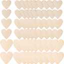 Yookat 150 Pieces Wooden Hearts for Crafts Wood Heart Slices Unfinished Wooden Heart Embellishments Small Wood Hearts for Valentine's Day and Wedding Decorations (1.37inch, 1.5inch, 2 inch)