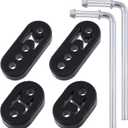 6 Pcs 2/4 Holes Exhaust Hanger Rubber Muffler Hanger with 90 Degree Exhaust Hanger Rod, Insulator Muffler Bracket Mount for Car Truck Jeep
