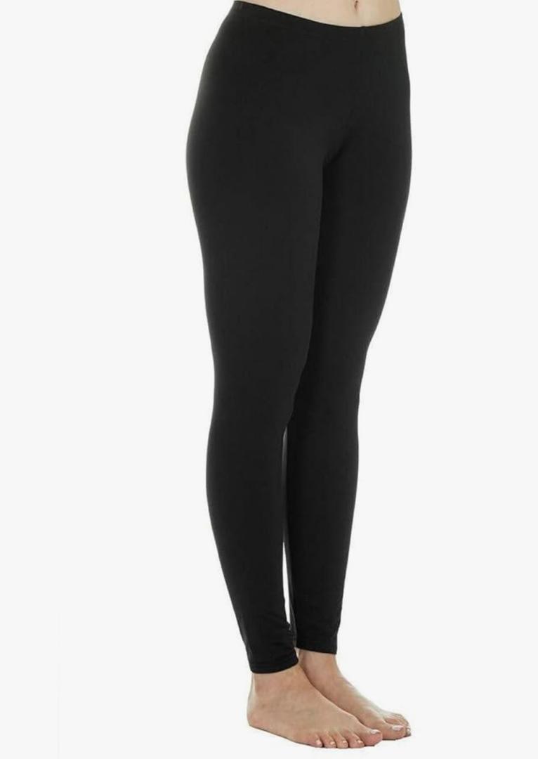 Thermajane Long Johns for Women - Thermal Leggings for Women, Fleece Lined Thermal Underwear Bottoms Black XL