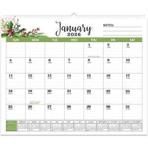 4 x 2026 Wall Calendar, 18 Months Calendar, Jan. 2026 - June 2027, 14.6'' x 11.8'', Desk Calendar 2026 with Large Blocks, Ideal 2026-2027 Calendar for Home, Office, Classroom, or Business Planning