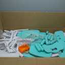 Kids Table and Chairs Set, Height Adjustable Desk With 6 Seats for Ages 2-12,Arts & Crafts Table,Graffiti Desktop, Non-Slip Legs, Max 300lbs, Children Multi-Activity Table for Classrooms,Daycares,Home (Whiteboard)